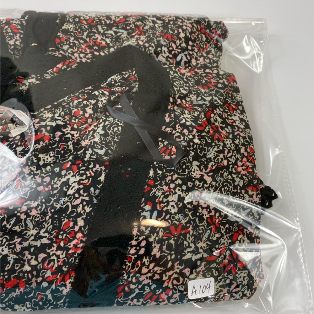 Free People Floral Blouse - Black and Red - Picture 12 of 12